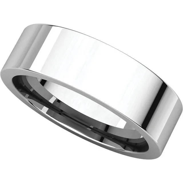 Continuum Sterling Silver 6mm Flat Comfort Fit Band, Size 9