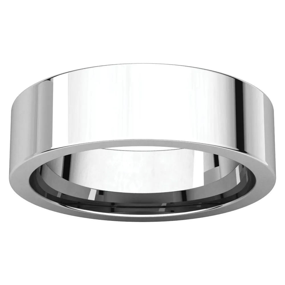 Continuum Sterling Silver 6mm Flat Comfort Fit Band, Size 9
