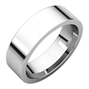 Continuum Sterling Silver 6mm Flat Comfort Fit Band, Size 9