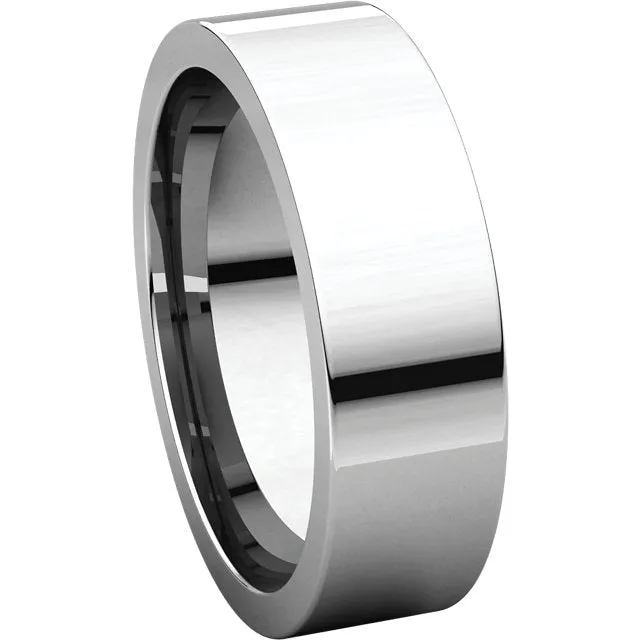 Continuum Sterling Silver 6mm Flat Comfort Fit Band, Size 9