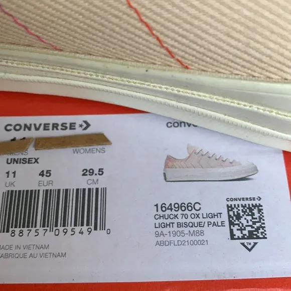 CONVERSE CHUCK 70 OX LIGHT BISQUE/PALE PINK MENS