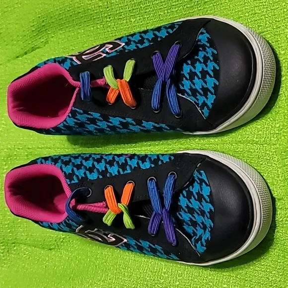 DC Chelsea Houndstooth Sneakers Multicolor No Tie Stretchable Laces