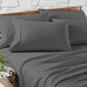 Ddecor Home 1200 TC Premium Cotton Blend Sheet Sets - Charcoal