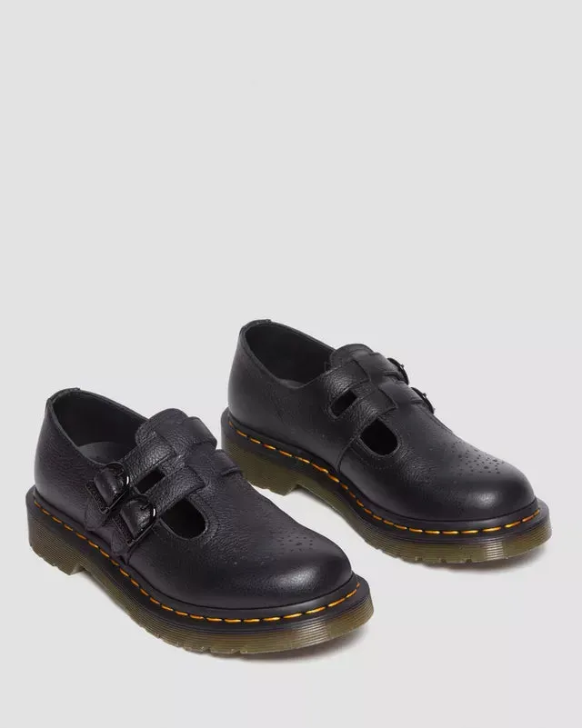 Dr Martens 8065 Soft Virginia Leather Mary Jane Shoes Black