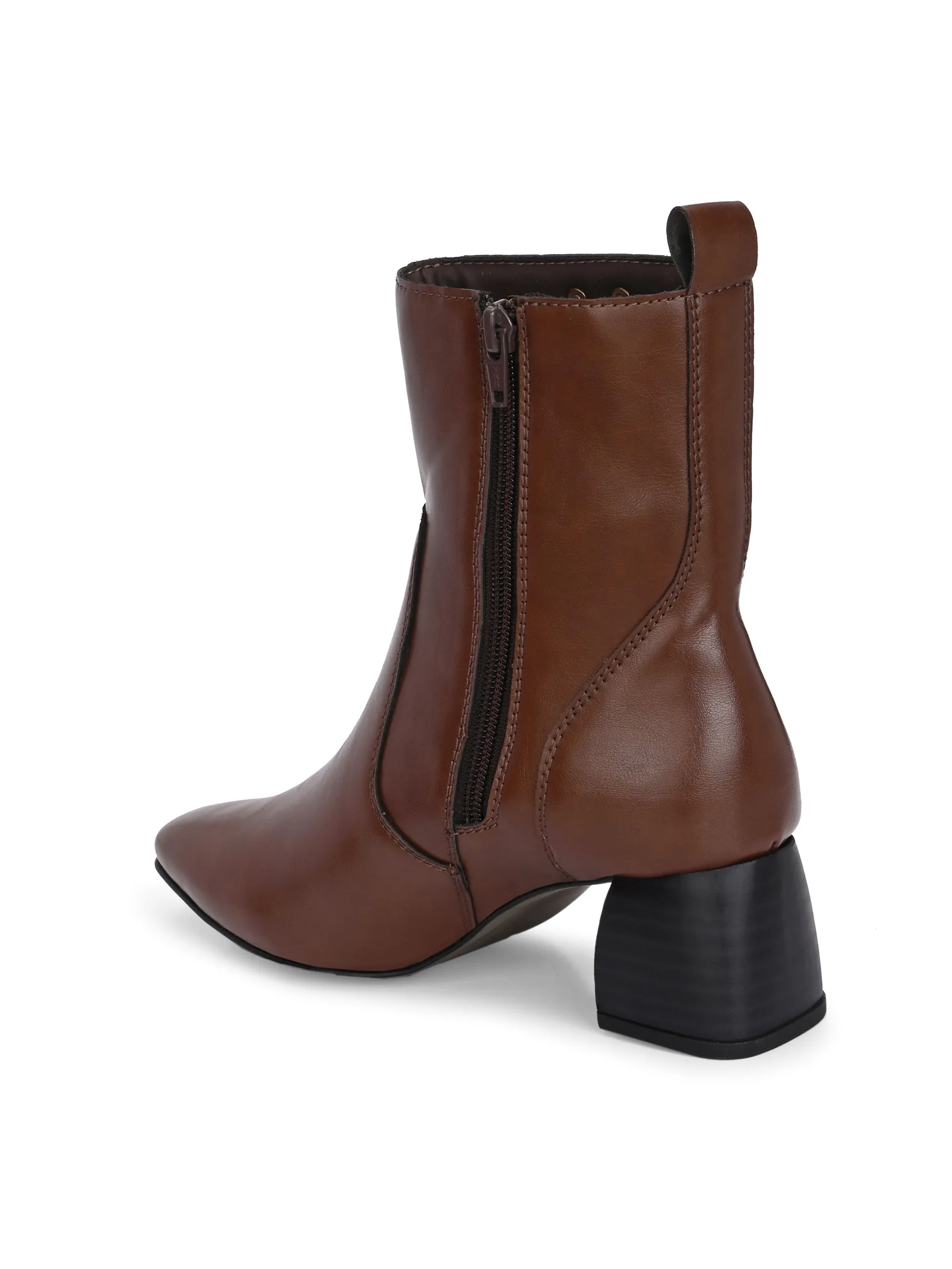 El Paso Women Faux Leather Casual Chelsea Boots