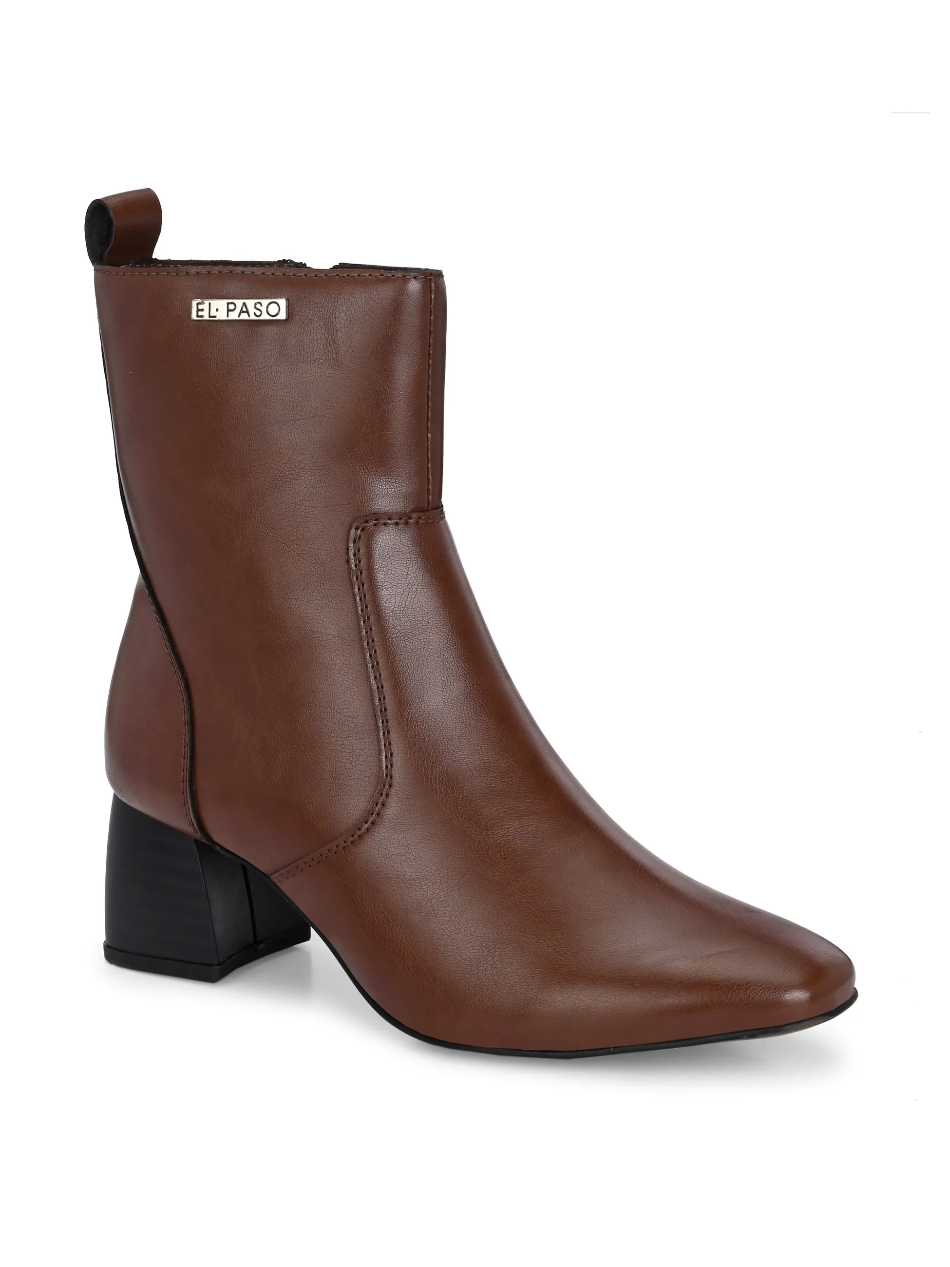 El Paso Women Faux Leather Casual Chelsea Boots