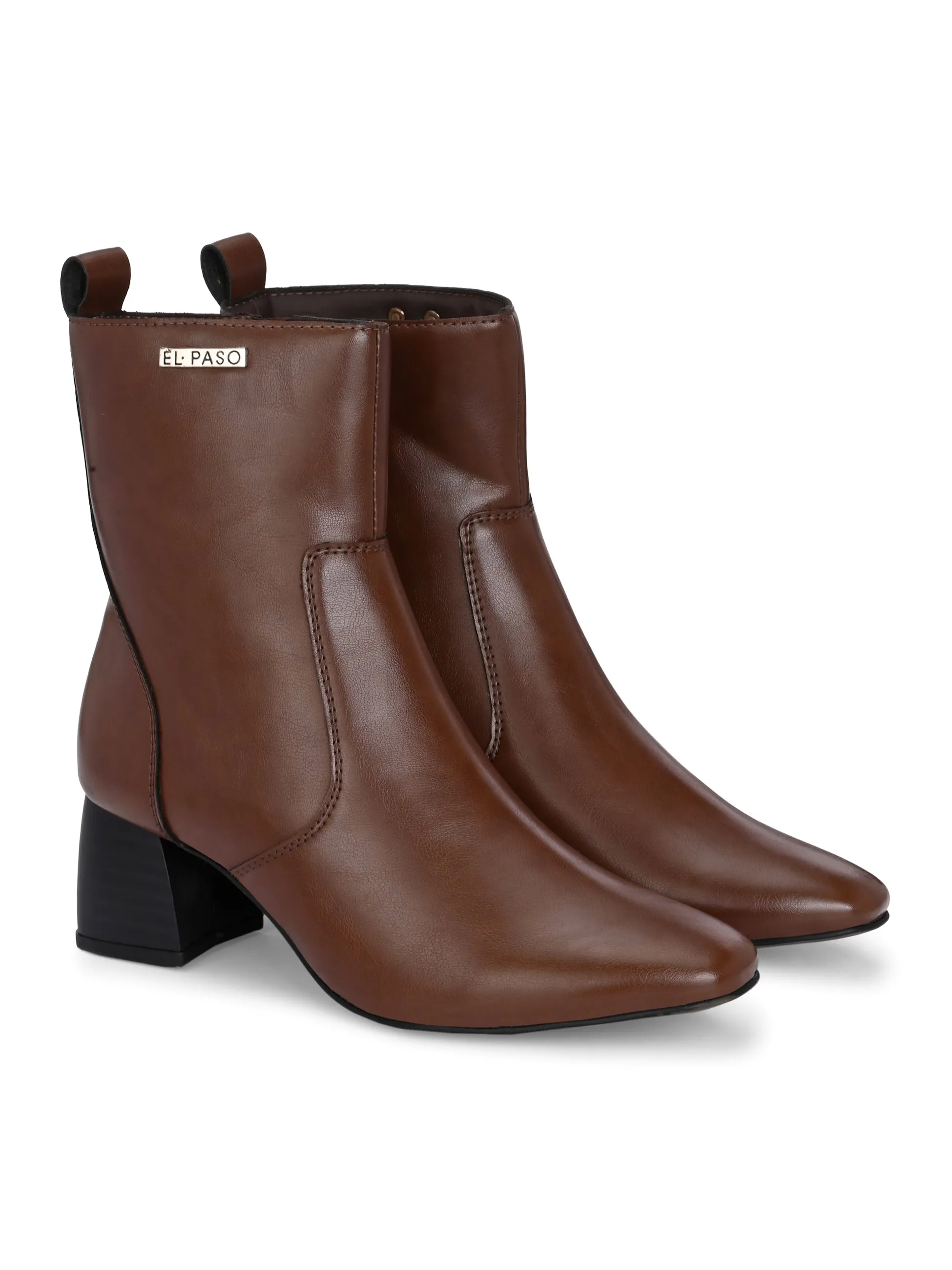 El Paso Women Faux Leather Casual Chelsea Boots