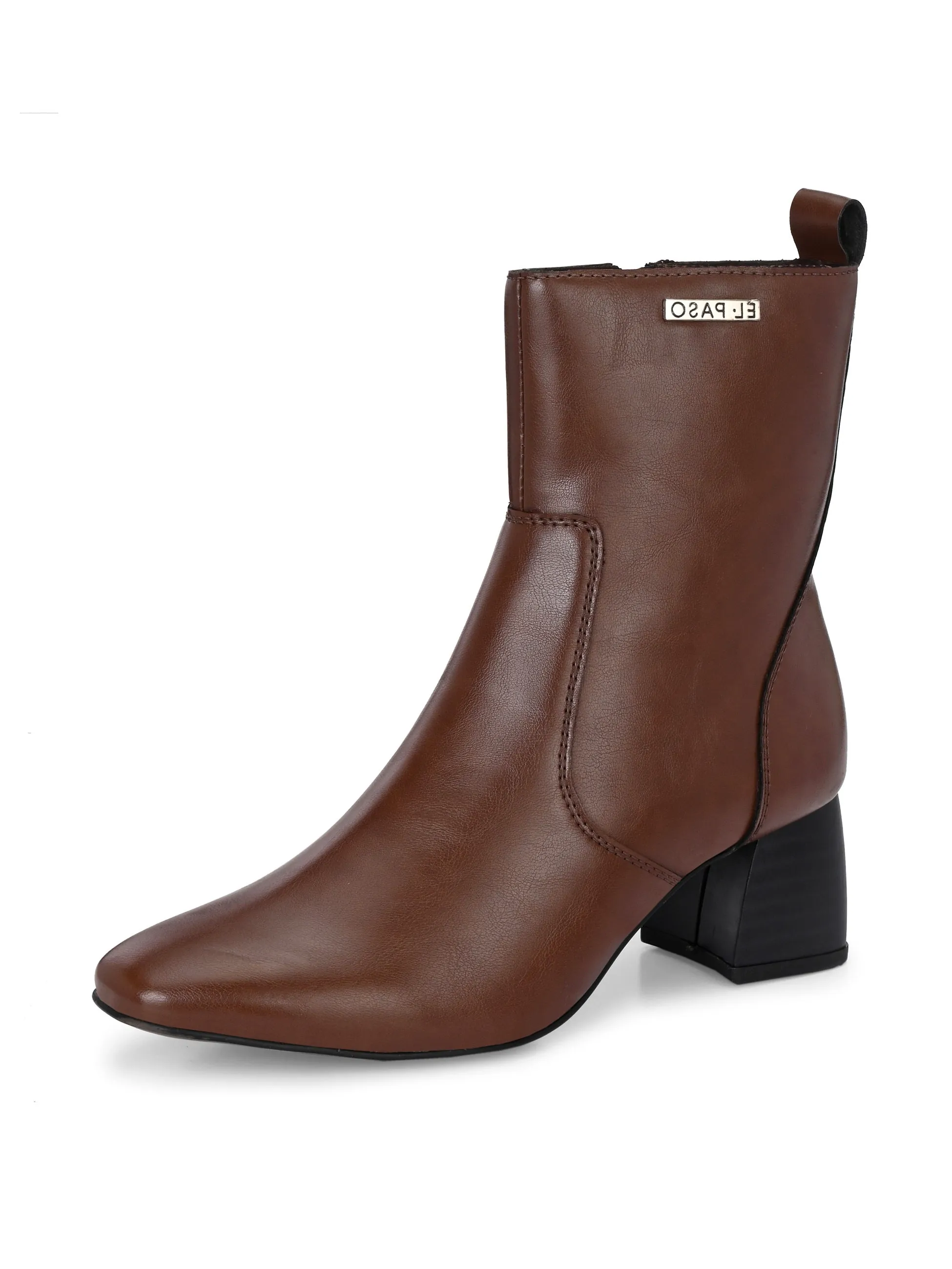 El Paso Women Faux Leather Casual Chelsea Boots
