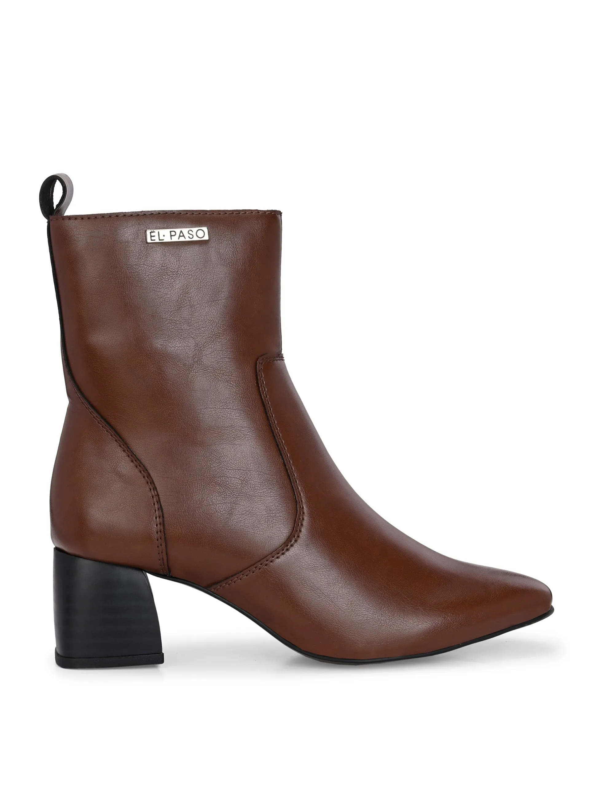 El Paso Women Faux Leather Casual Chelsea Boots