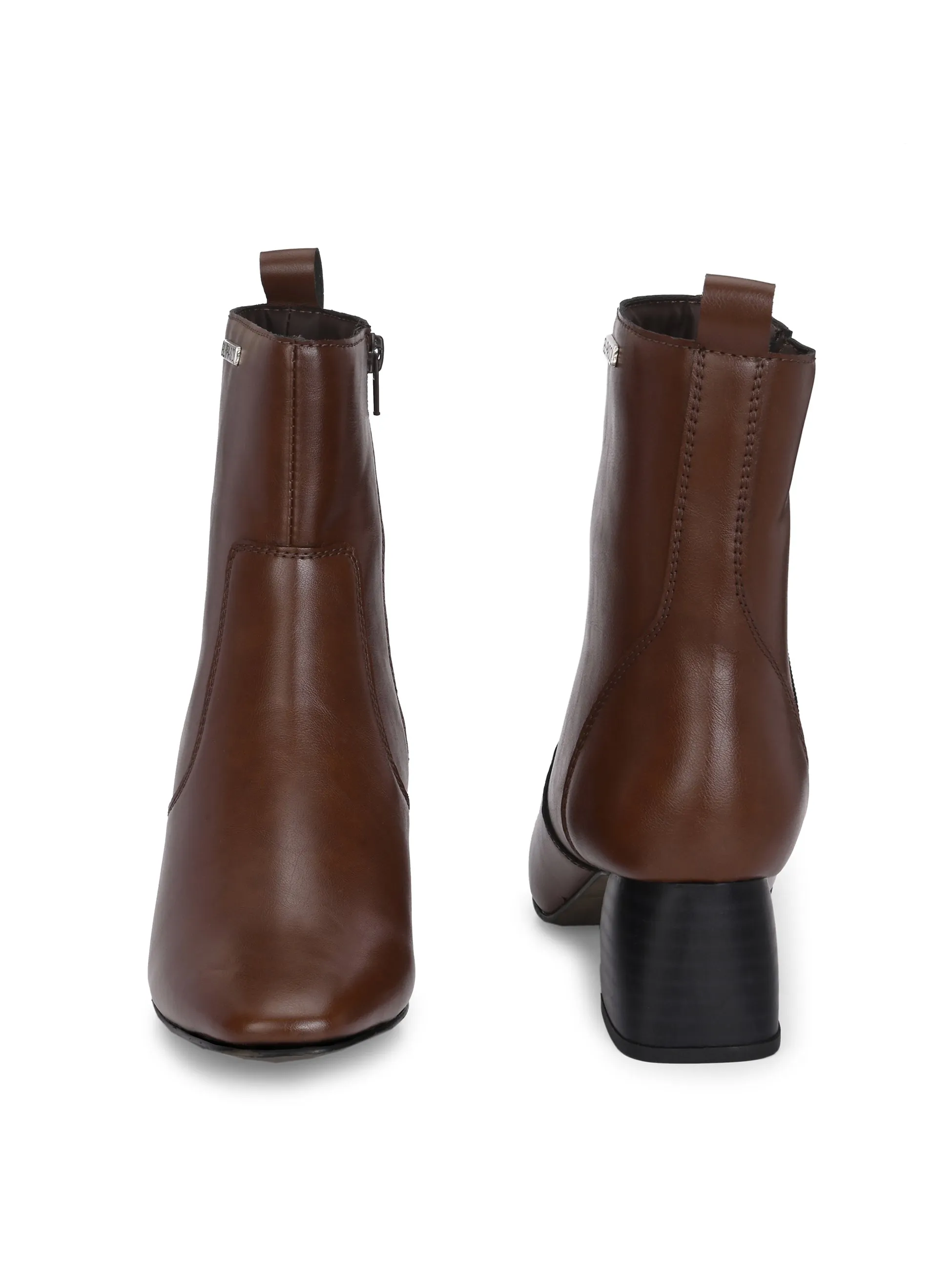 El Paso Women Faux Leather Casual Chelsea Boots
