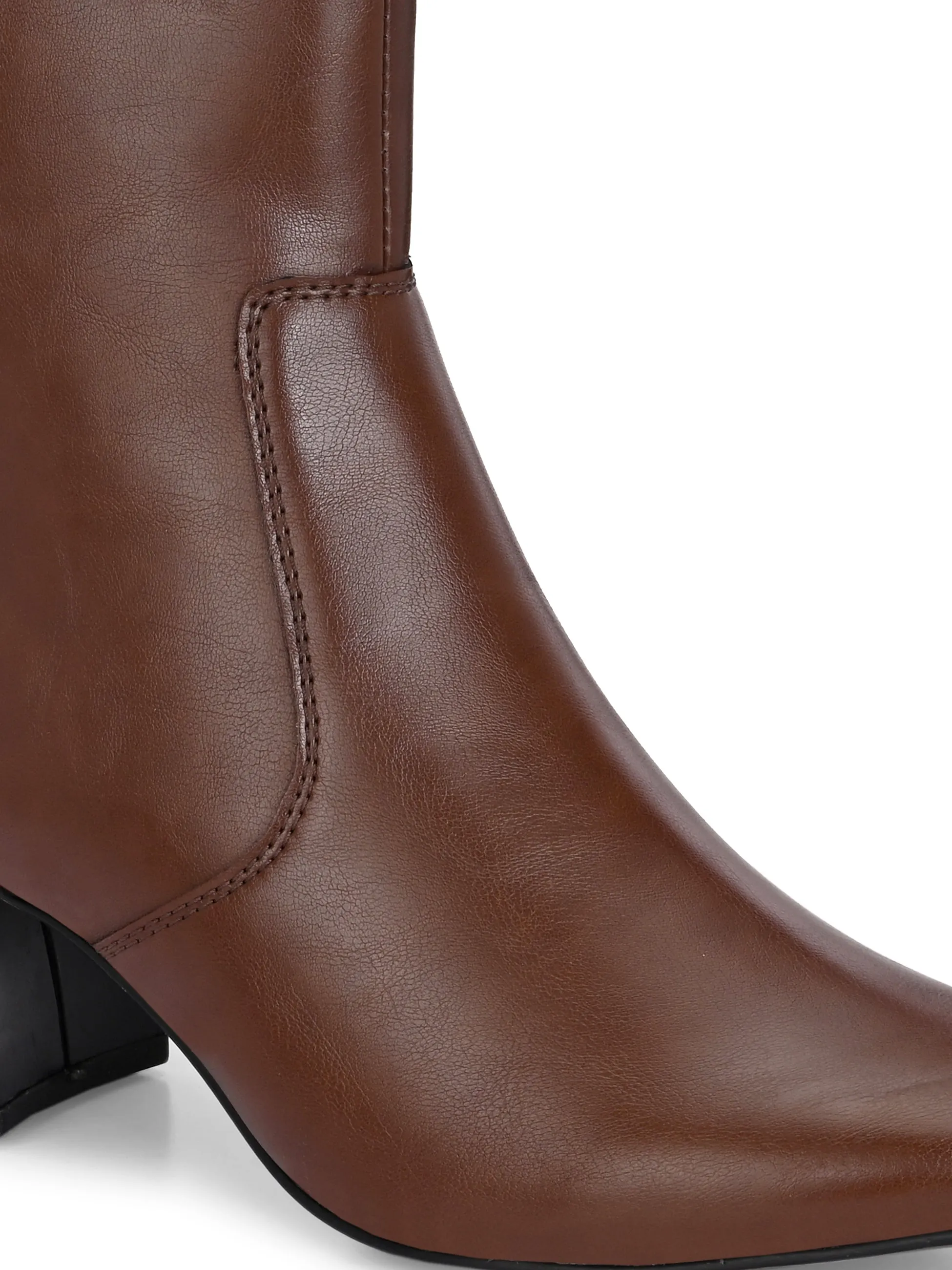 El Paso Women Faux Leather Casual Chelsea Boots