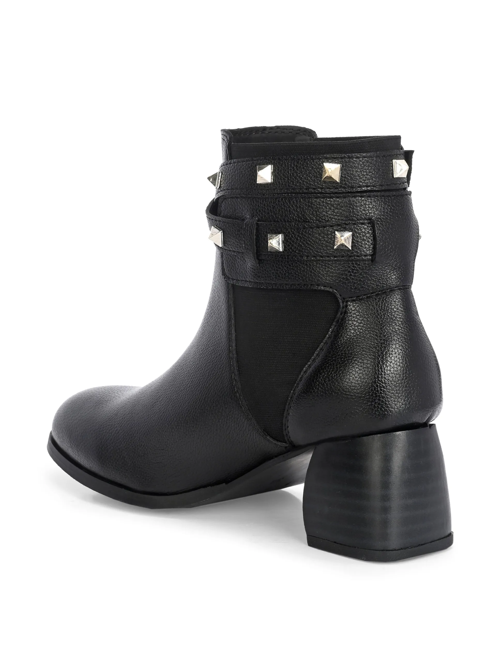 EL PASO Women Faux Leather Casual Slip On Boots