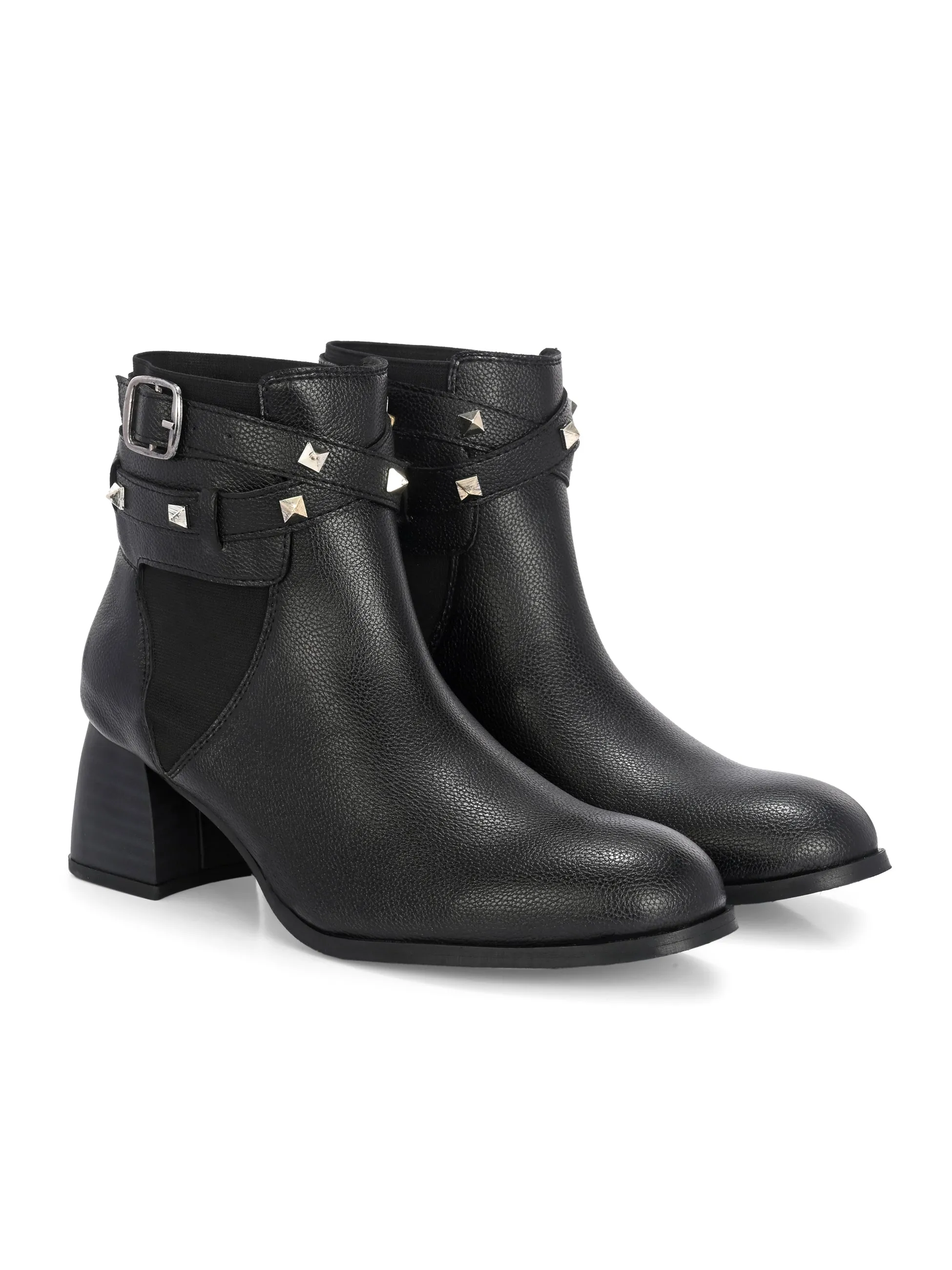 EL PASO Women Faux Leather Casual Slip On Boots