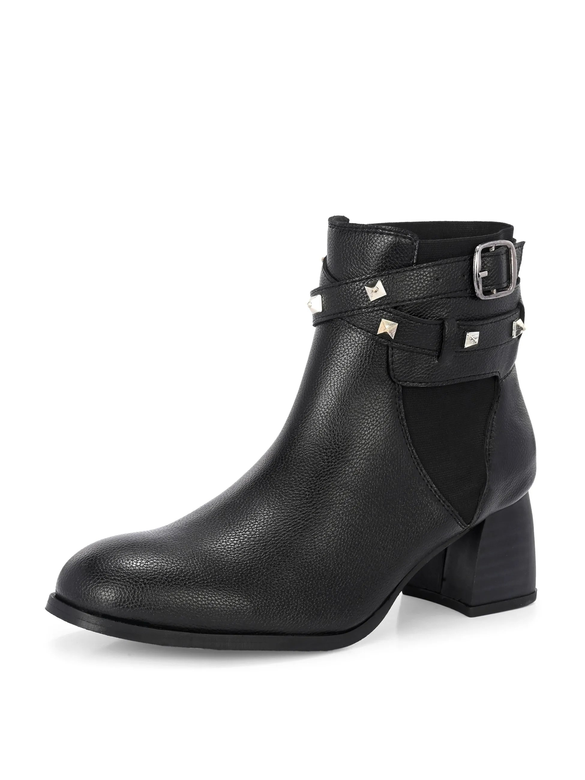 EL PASO Women Faux Leather Casual Slip On Boots