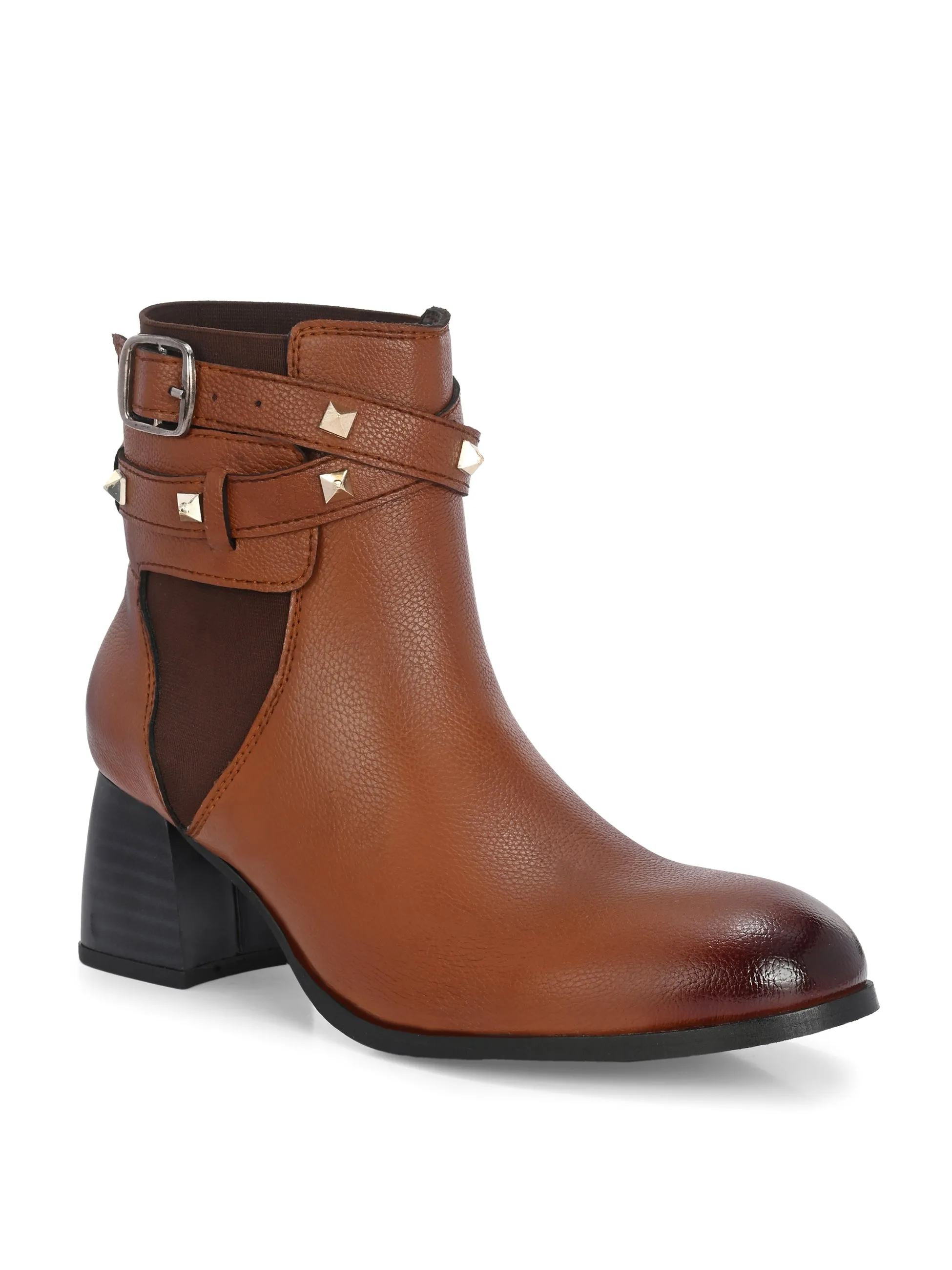 EL PASO Women Faux Leather Casual Slip On Boots