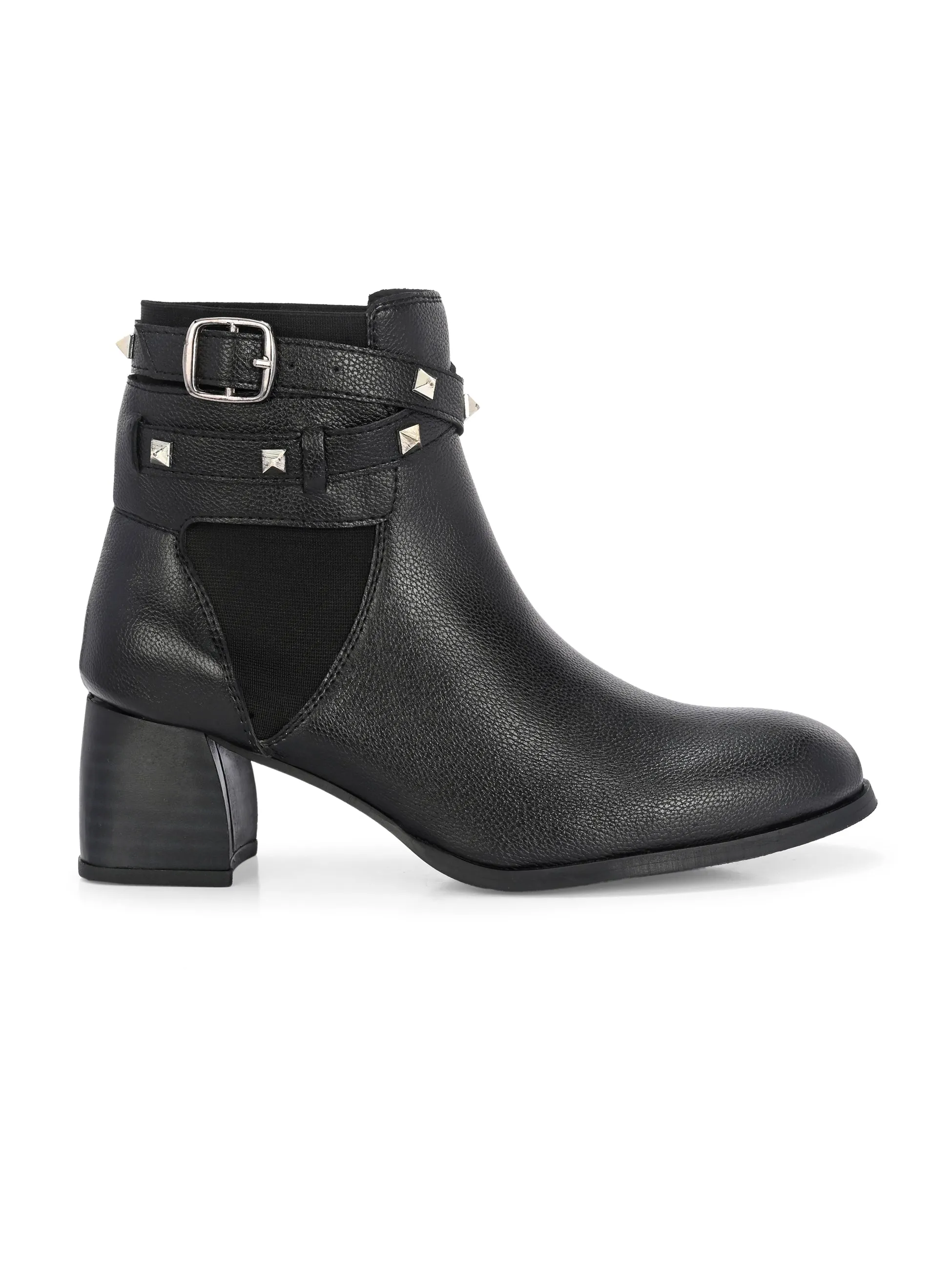 EL PASO Women Faux Leather Casual Slip On Boots