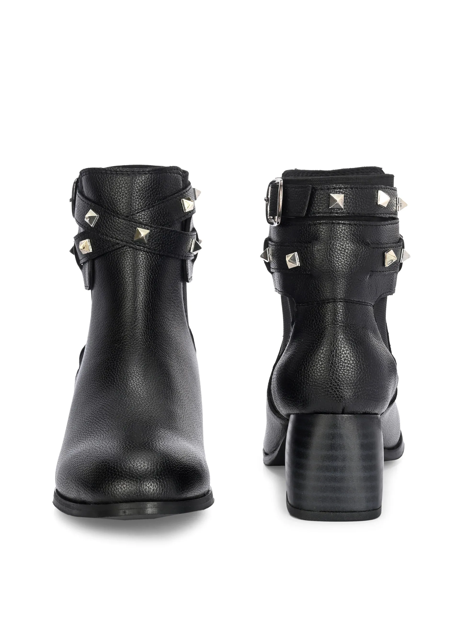 EL PASO Women Faux Leather Casual Slip On Boots