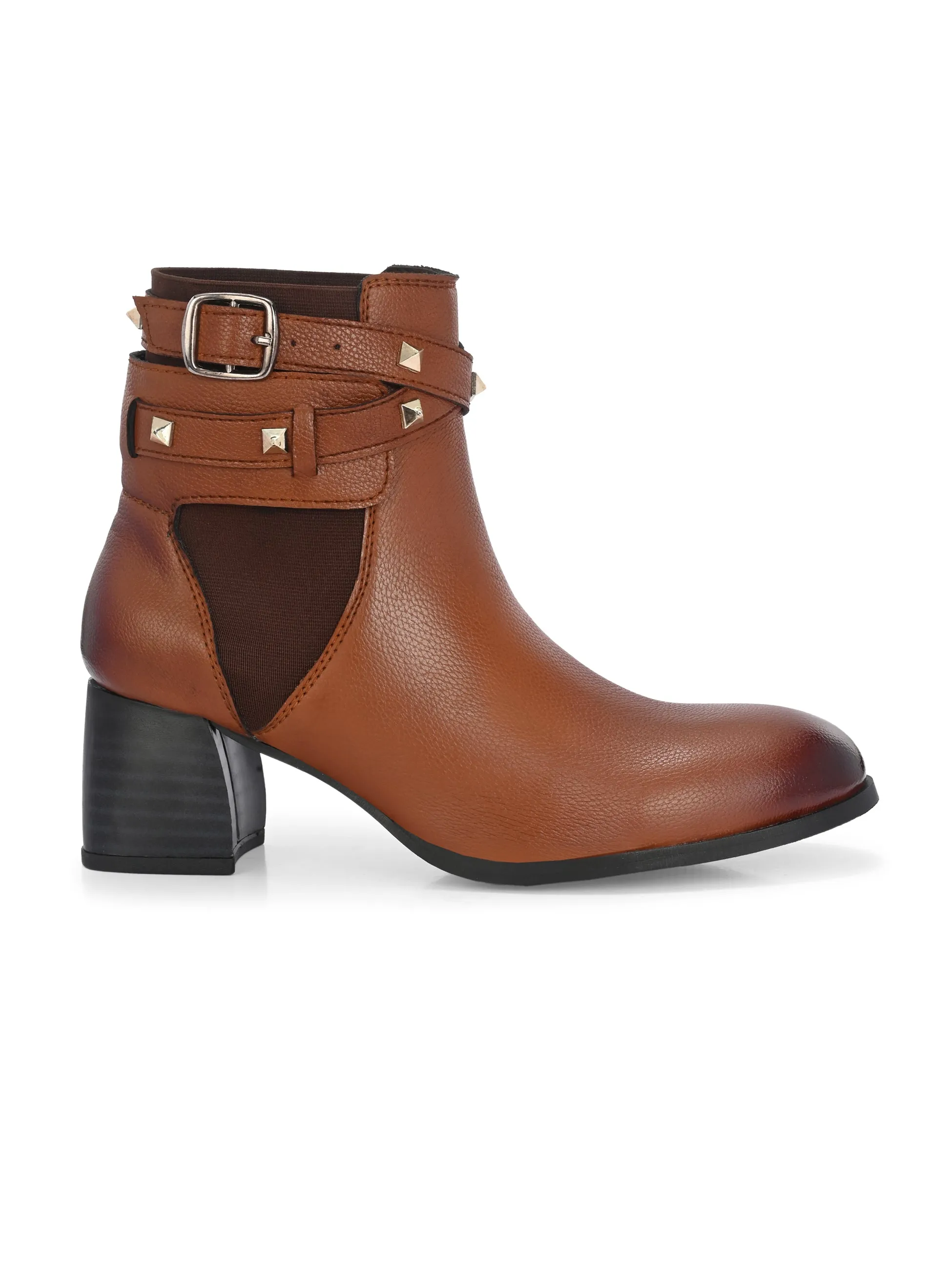EL PASO Women Faux Leather Casual Slip On Boots
