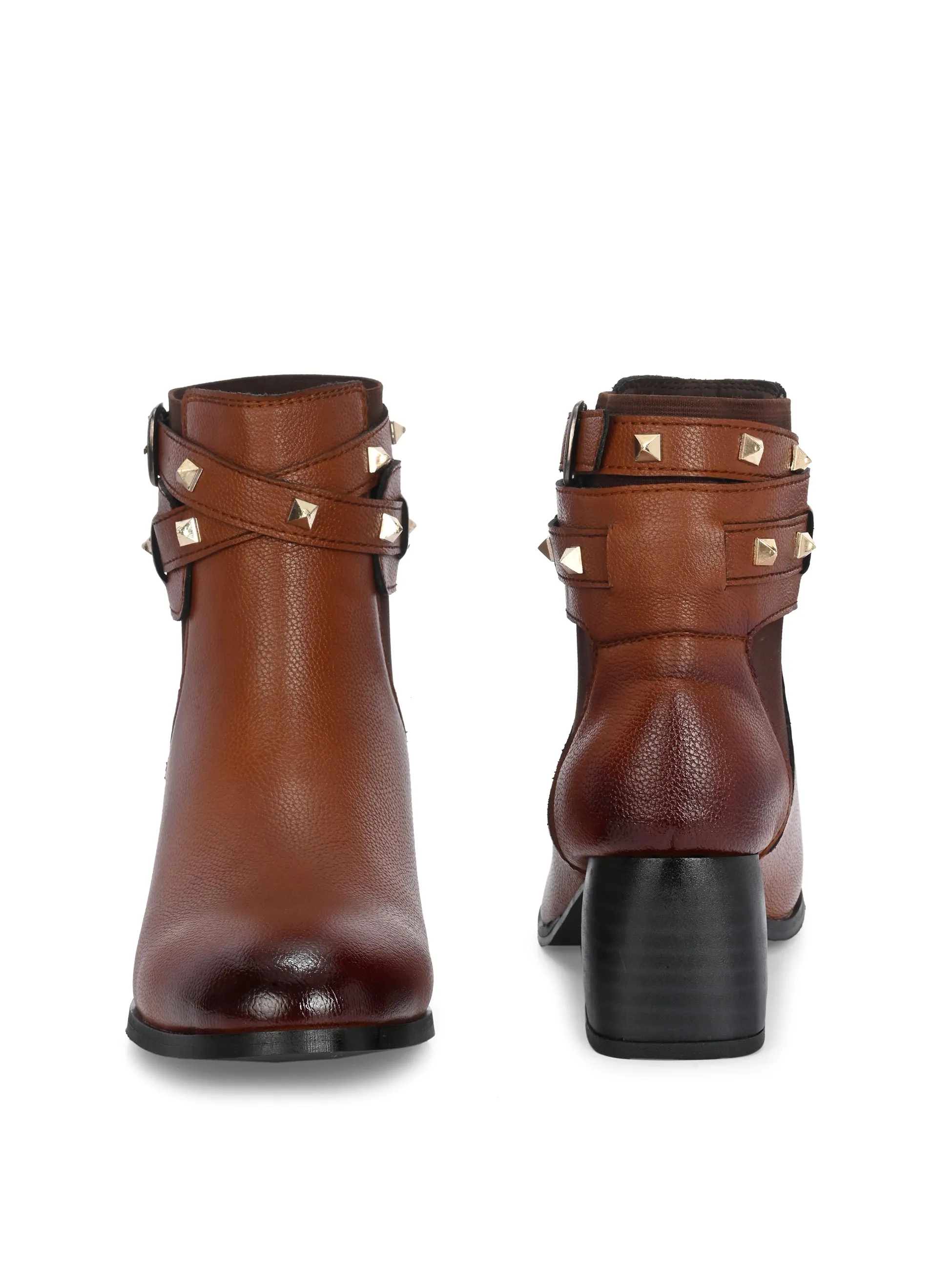 EL PASO Women Faux Leather Casual Slip On Boots