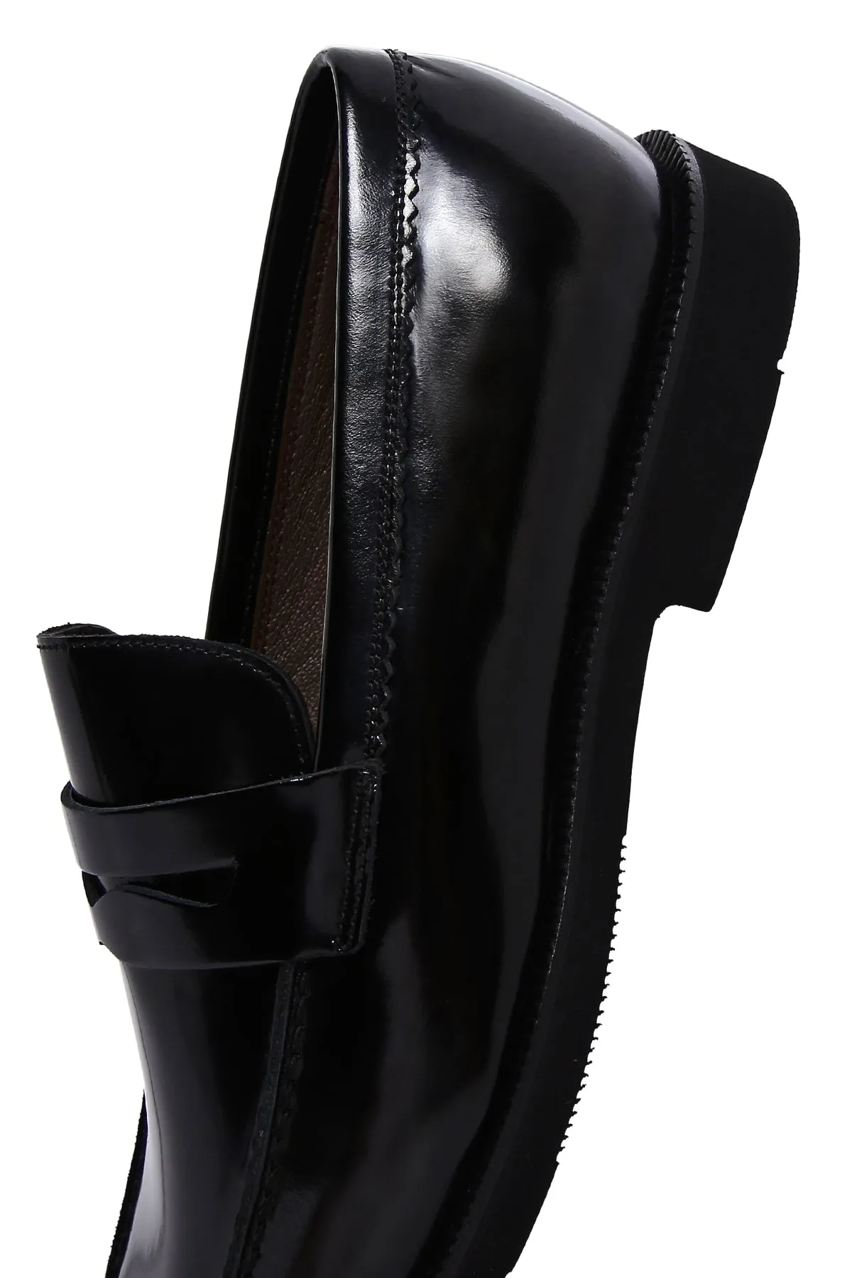 Erkek Siyah Rugan Deri Klasik Loafer