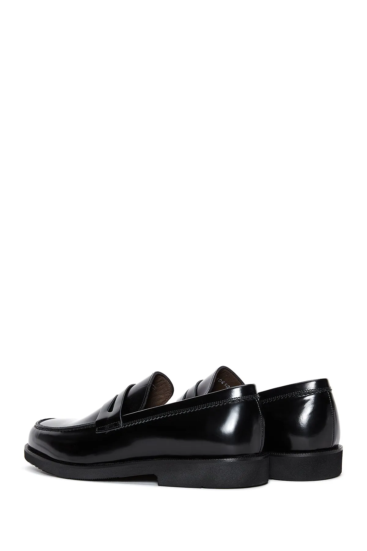 Erkek Siyah Rugan Deri Klasik Loafer