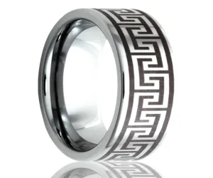 Flat Tungsten Laser Pattern Ring