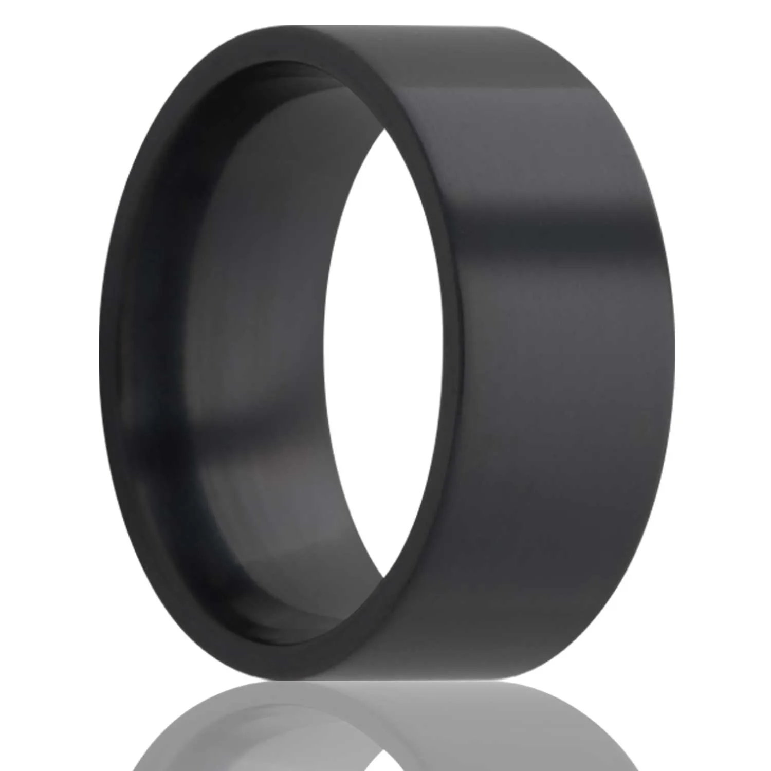 Flat Zirconium Band All High Polish