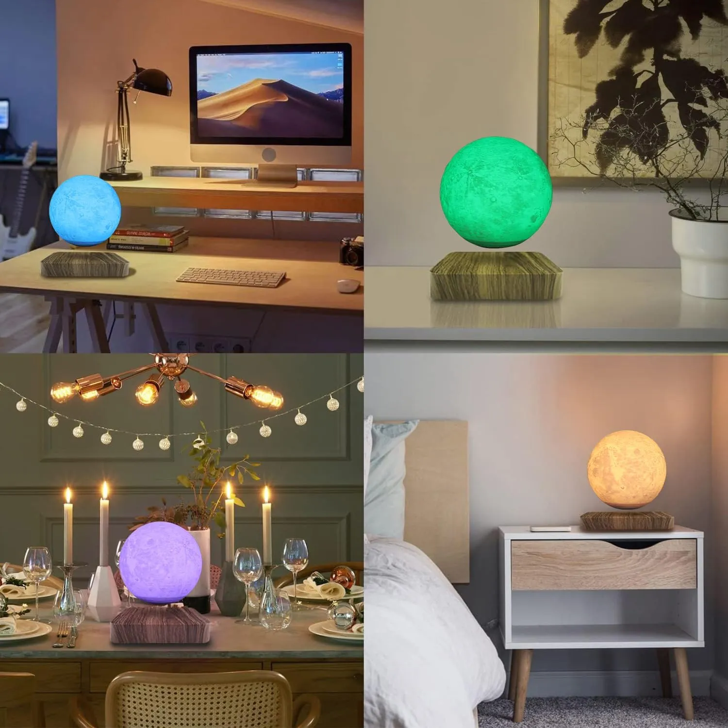 Floating Moonlights 16 Colors Adjustable Brightness Levitating