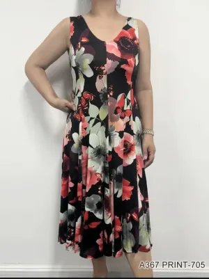 Floral Elegance Swing Tank Dress