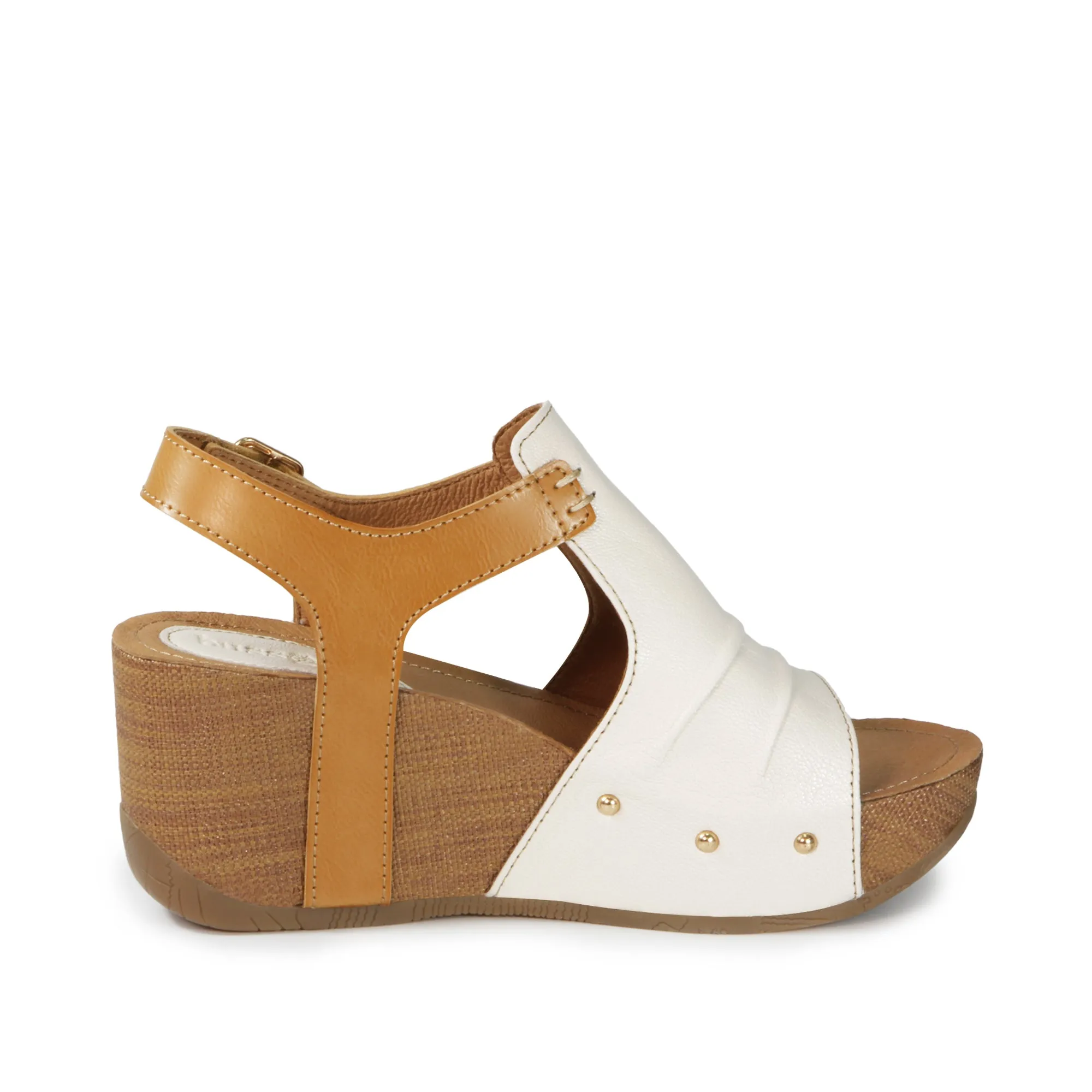Formentera Glove Wedge Sandals (Chalk)