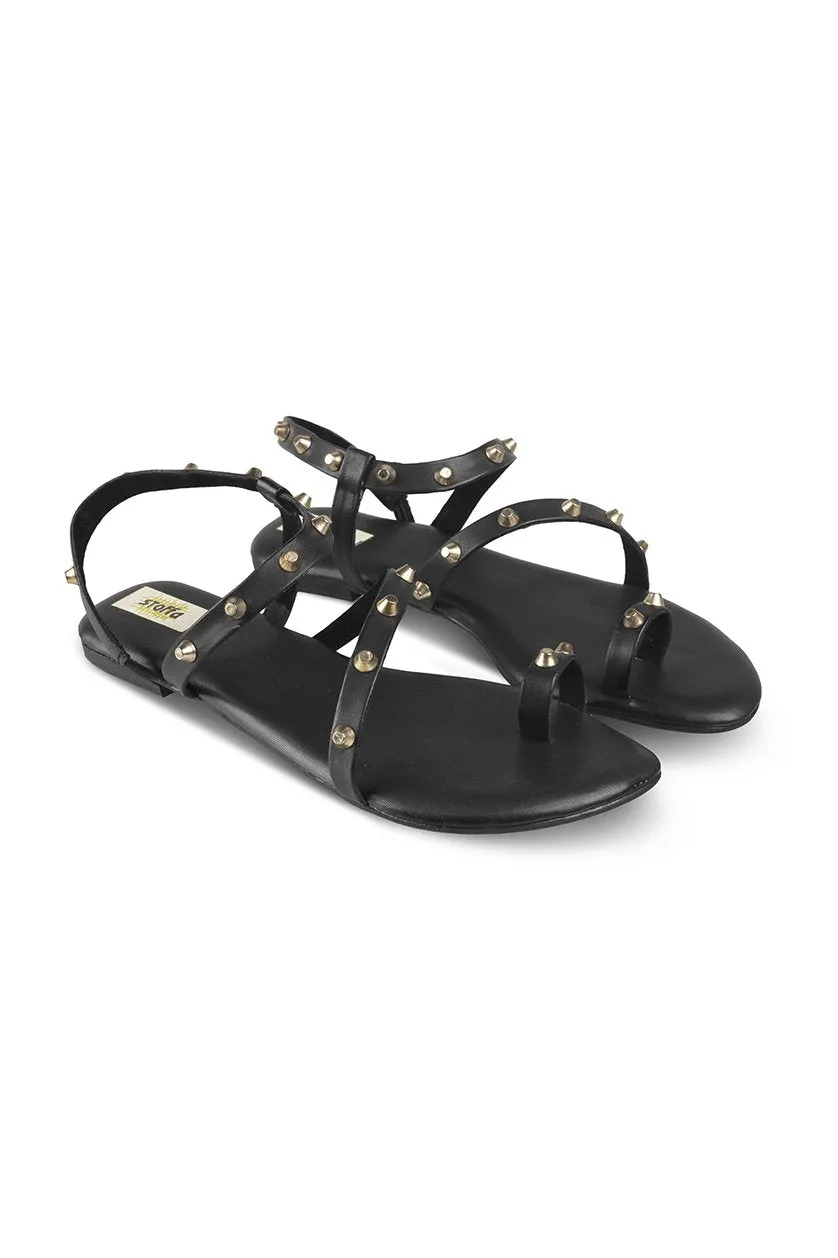 Gold Hardware strap flats