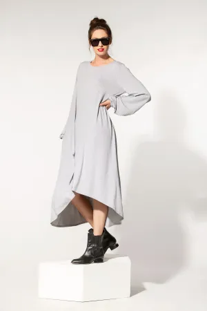 Grey Maxi High Low Dress