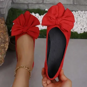 GS Mule | Klassieke platte schoenen met spitse neus en strik voor dames