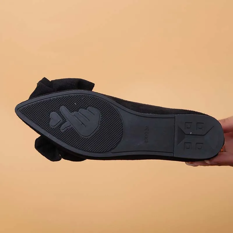 GS Mule | Klassieke platte schoenen met spitse neus en strik voor dames