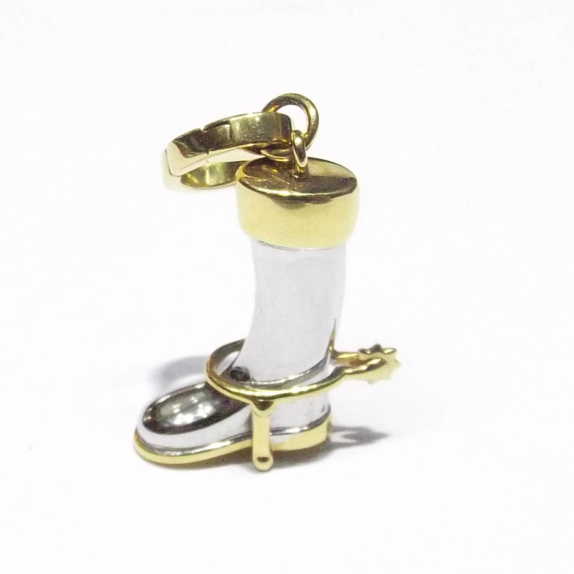 Gucci Boots Boot with Sperone Gold White and Yellow 18kt 139466 J8310 9000