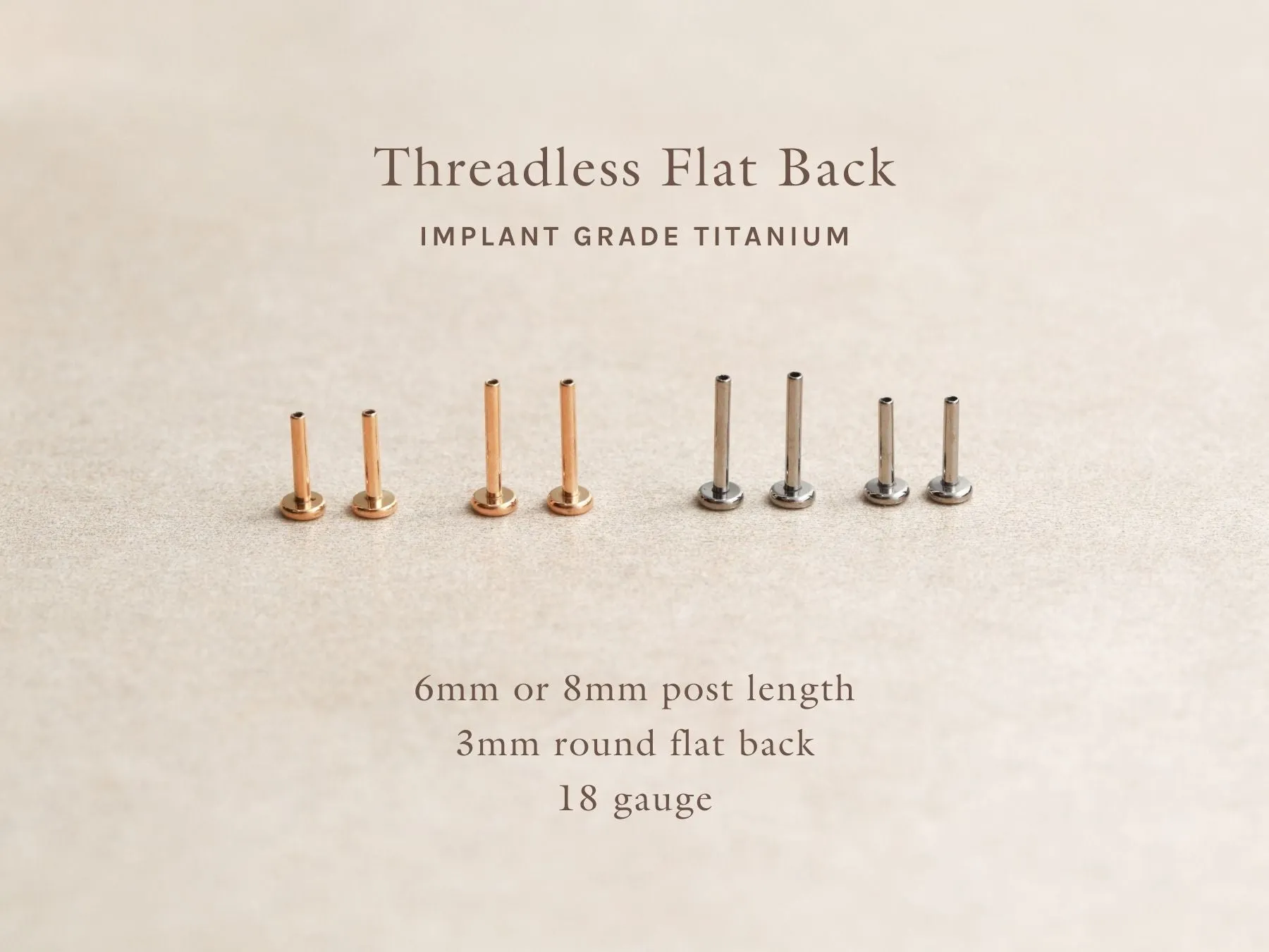 Heart - Titanium Flat Back