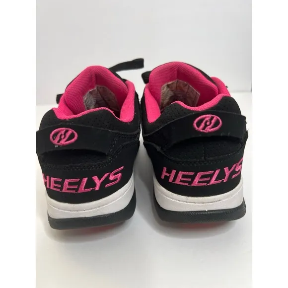 Heelys Voyager Black Barbie Pink Wheeled Sneakers Shoes Sz 3 Girl