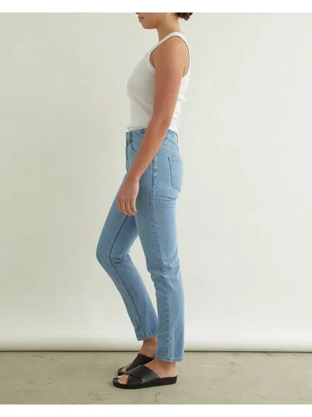 High Waist Taper Jean Light Indigo