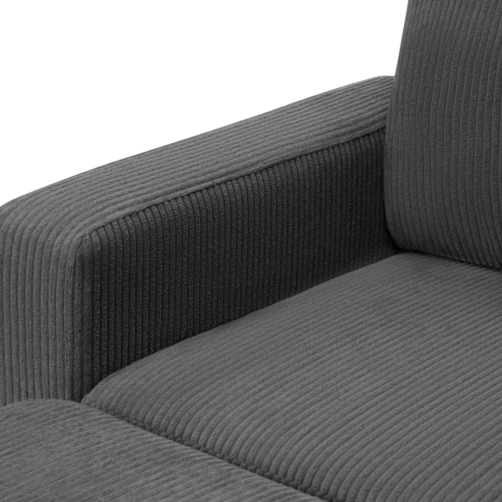 ITALI 3 Seater Sofa Modular Couch Drawers Ottoman Velvet