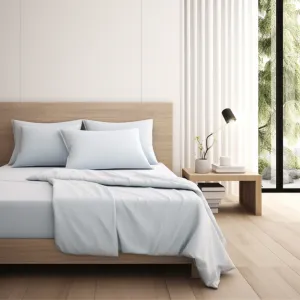 ITALIAN COMFORT - IMPERIAL FITTED SHEET-BLUE