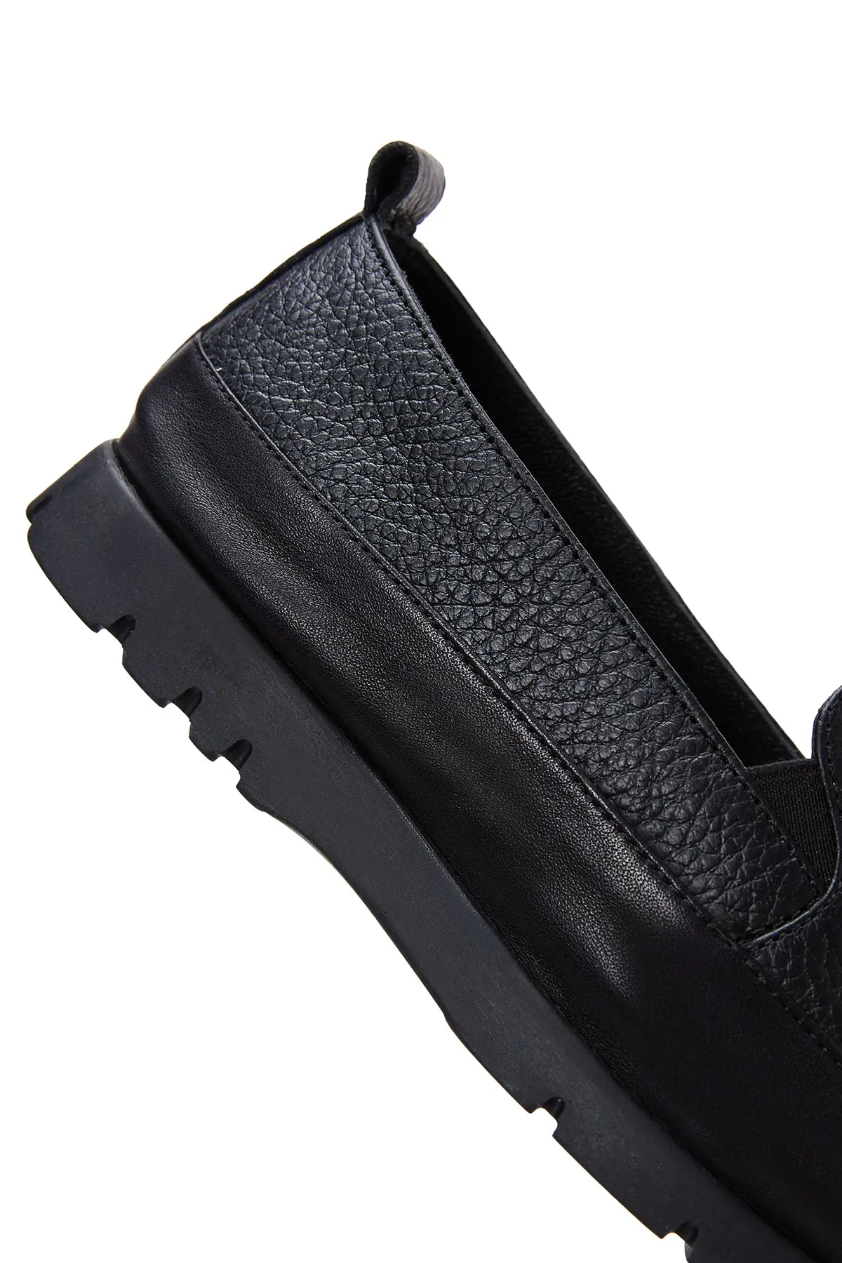 Kadın Siyah Deri Comfort Loafer