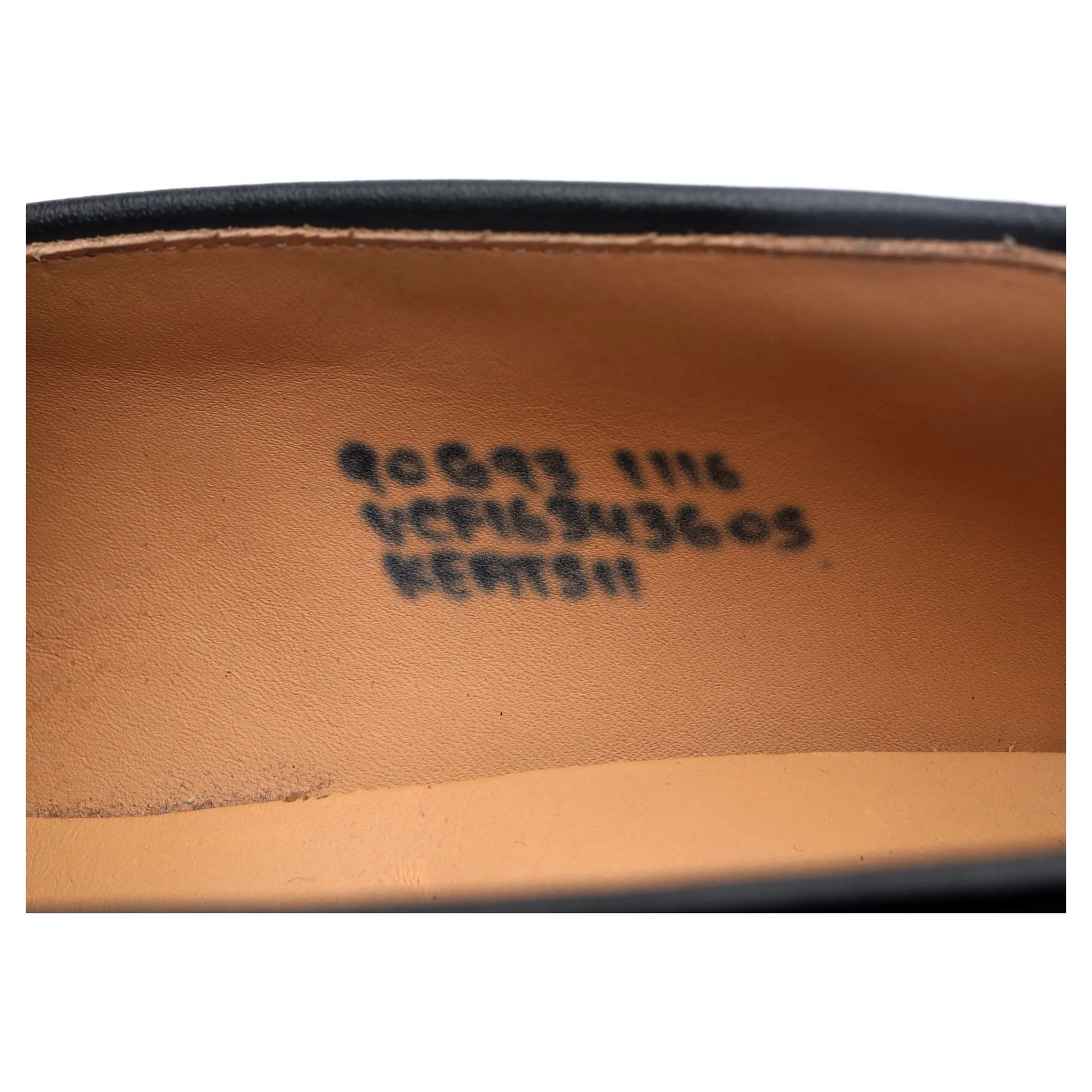 'Keats II' Black Leather Tassel Loafers UK 9 G