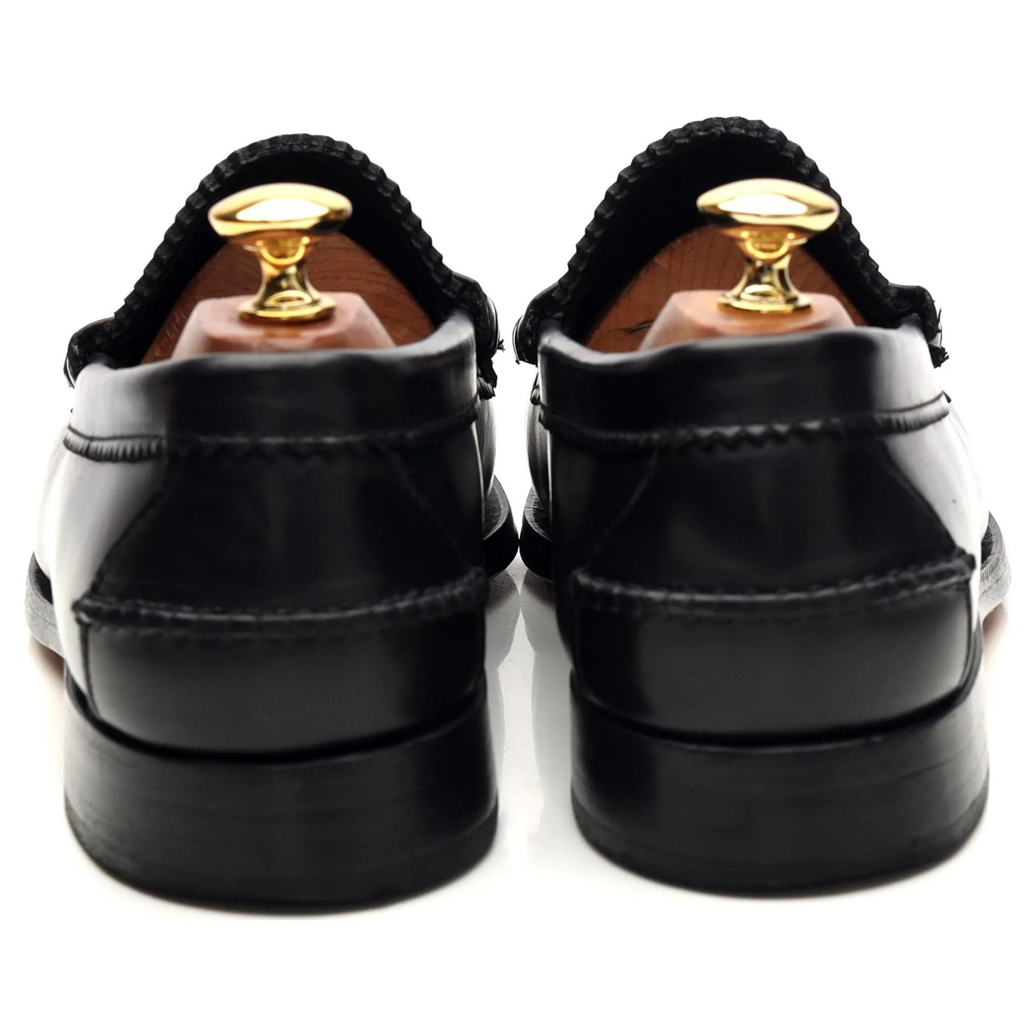 'Kennedy' Black Leather Loafers UK 8.5 US 9.5 E