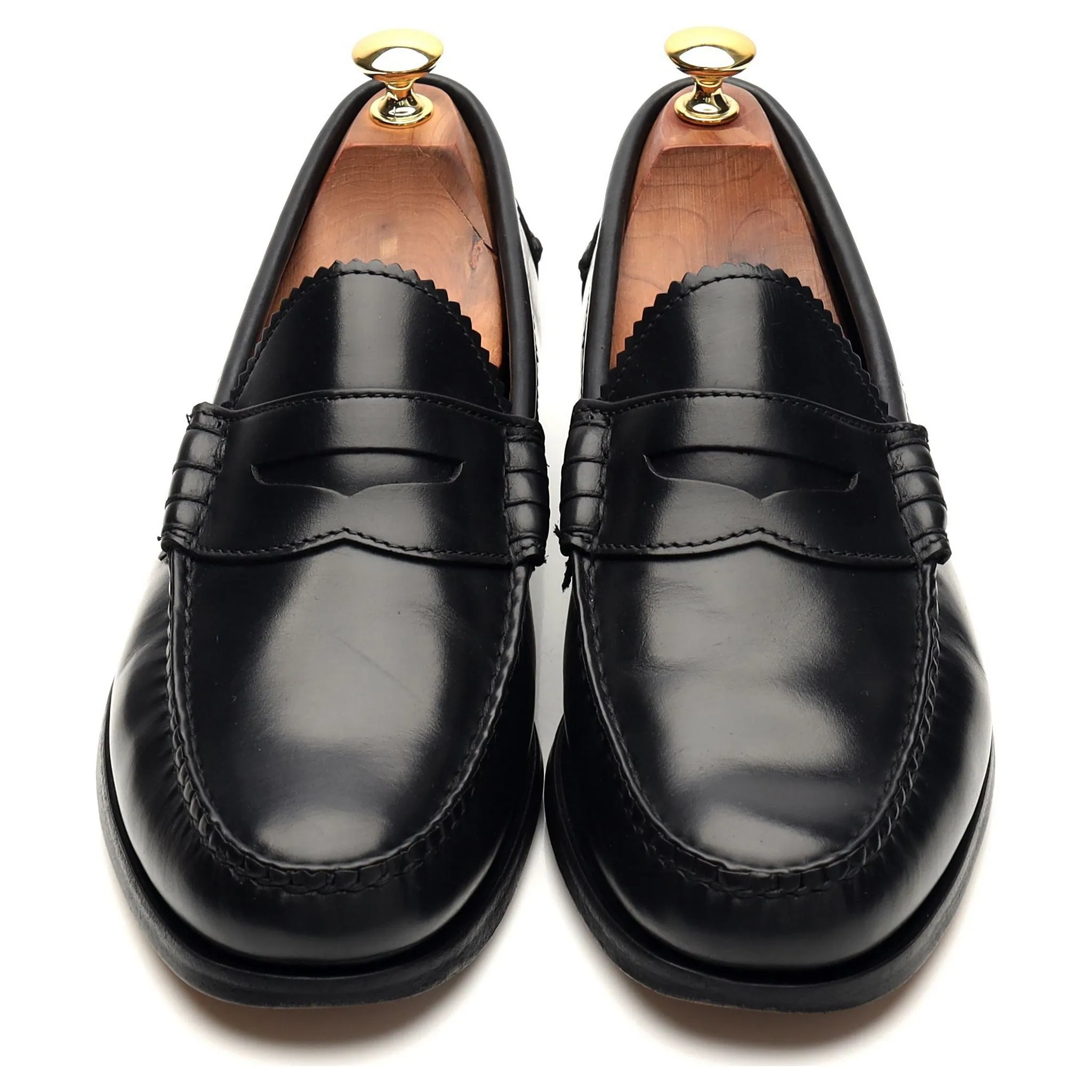 'Kennedy' Black Leather Loafers UK 8.5 US 9.5 E