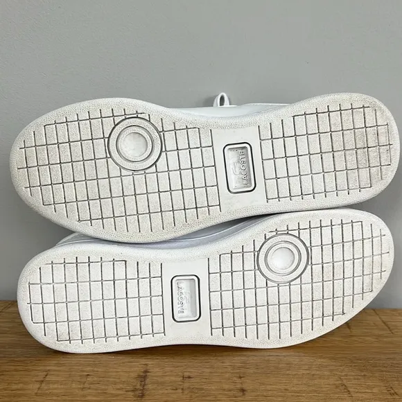 Lacoste Carnaby Pro Leather White Sneakers size 6.5