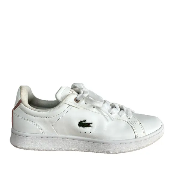 Lacoste Carnaby Pro Leather White Sneakers size 6.5