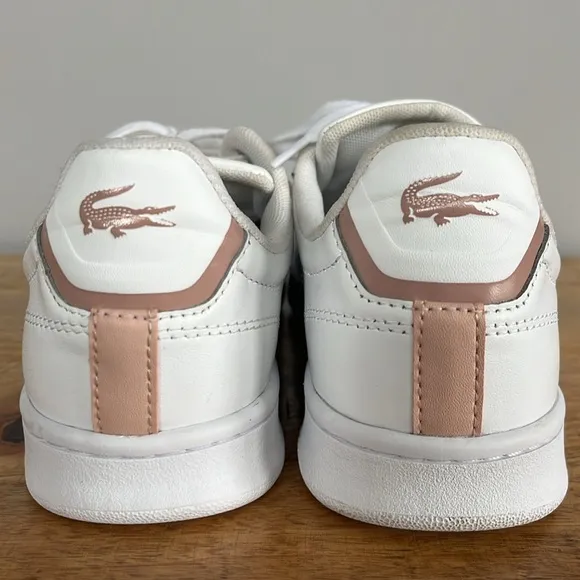 Lacoste Carnaby Pro Leather White Sneakers size 6.5