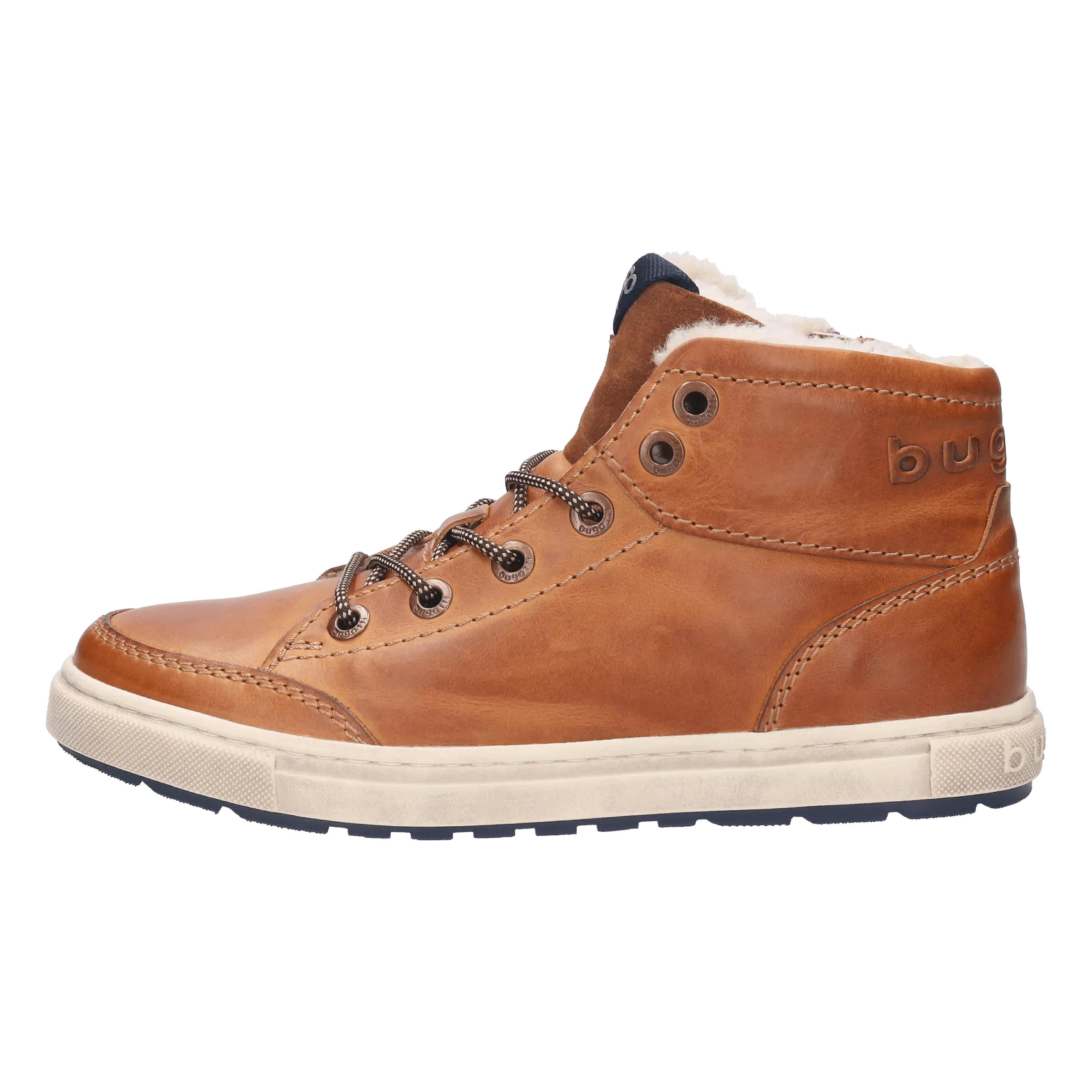 Leder Schnürstiefel cognac