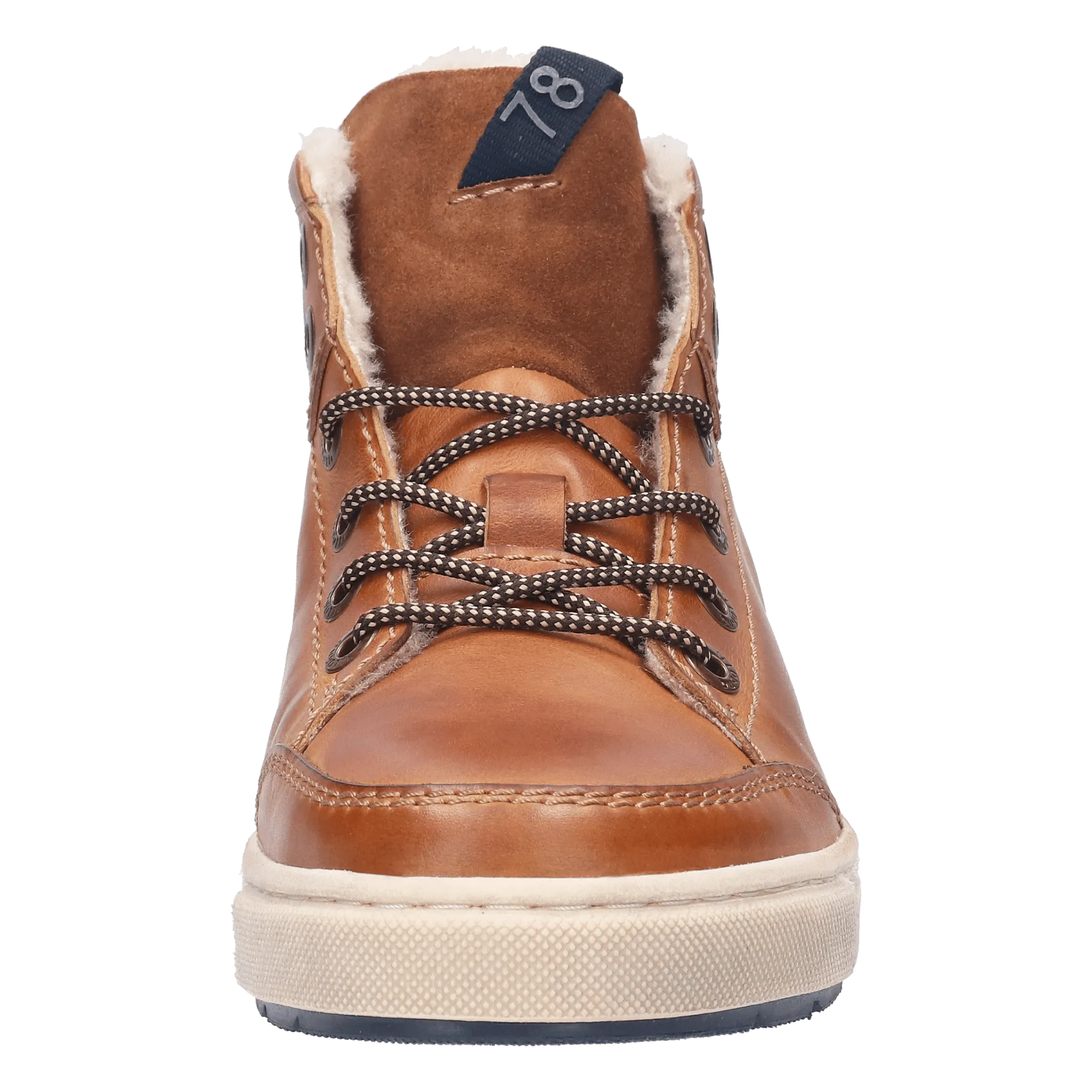 Leder Schnürstiefel cognac