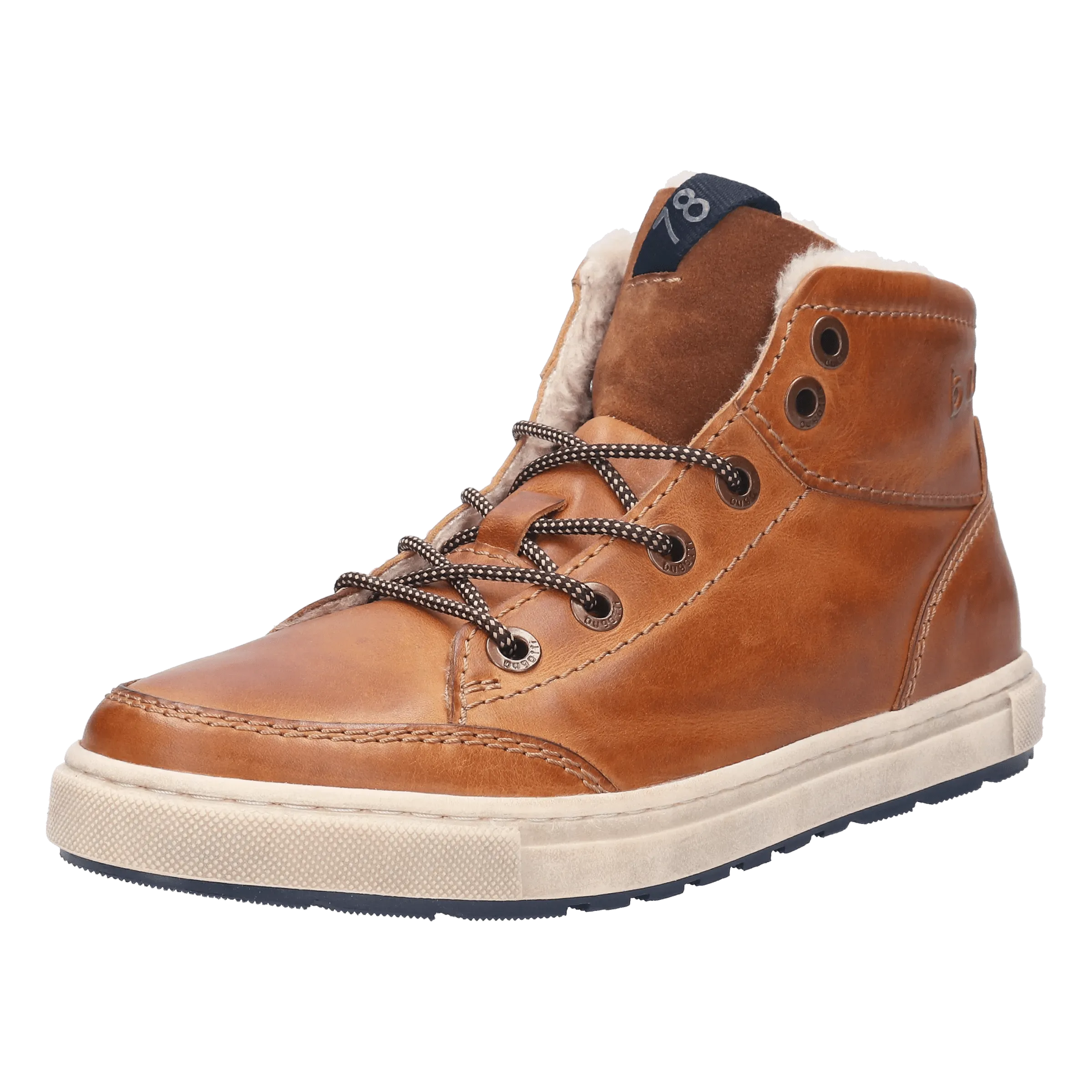 Leder Schnürstiefel cognac